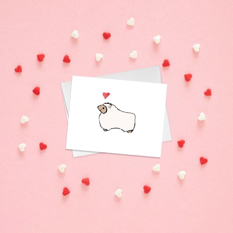 Sheepaca Love Card