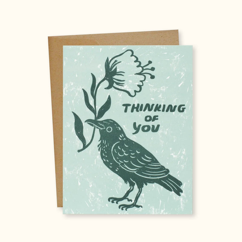 Thinking Of You Crow Card