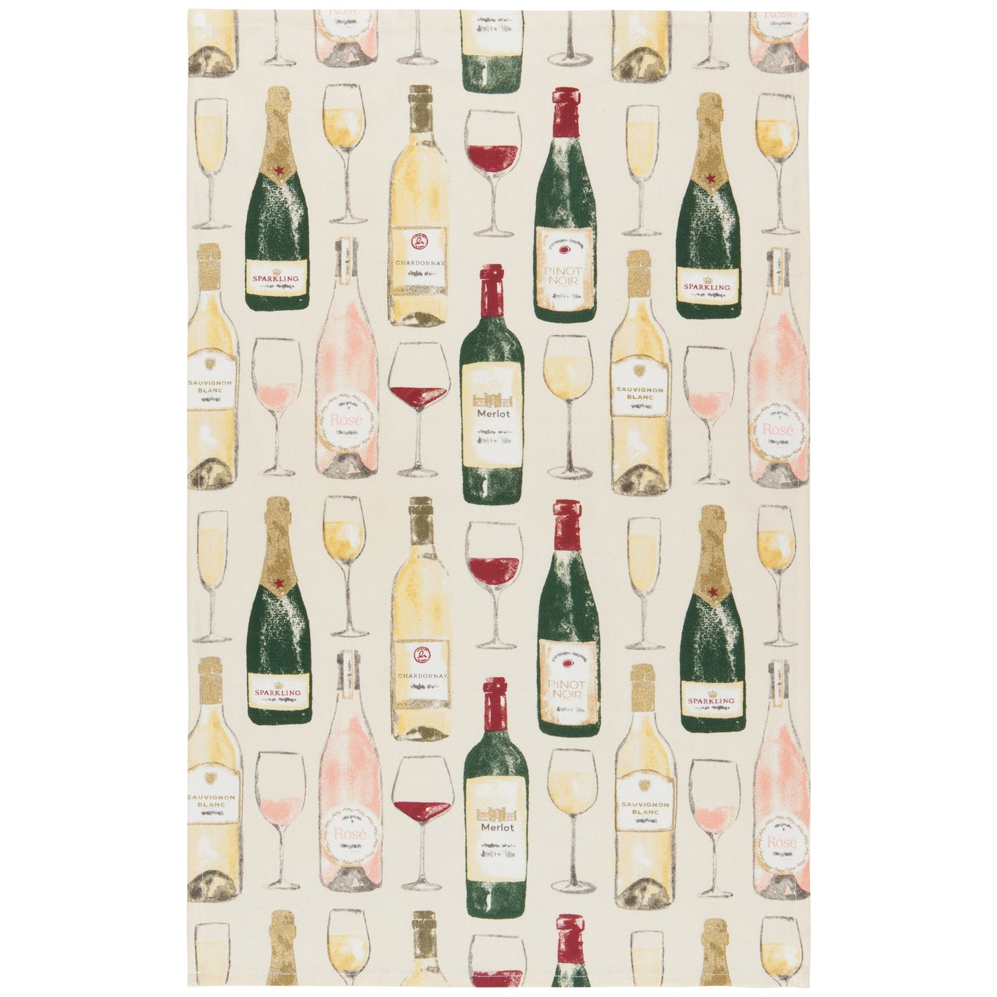 Sommelier Printed Cotton Tea Towel