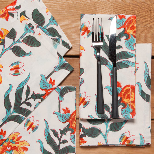 Marigold Block Print Napkins
