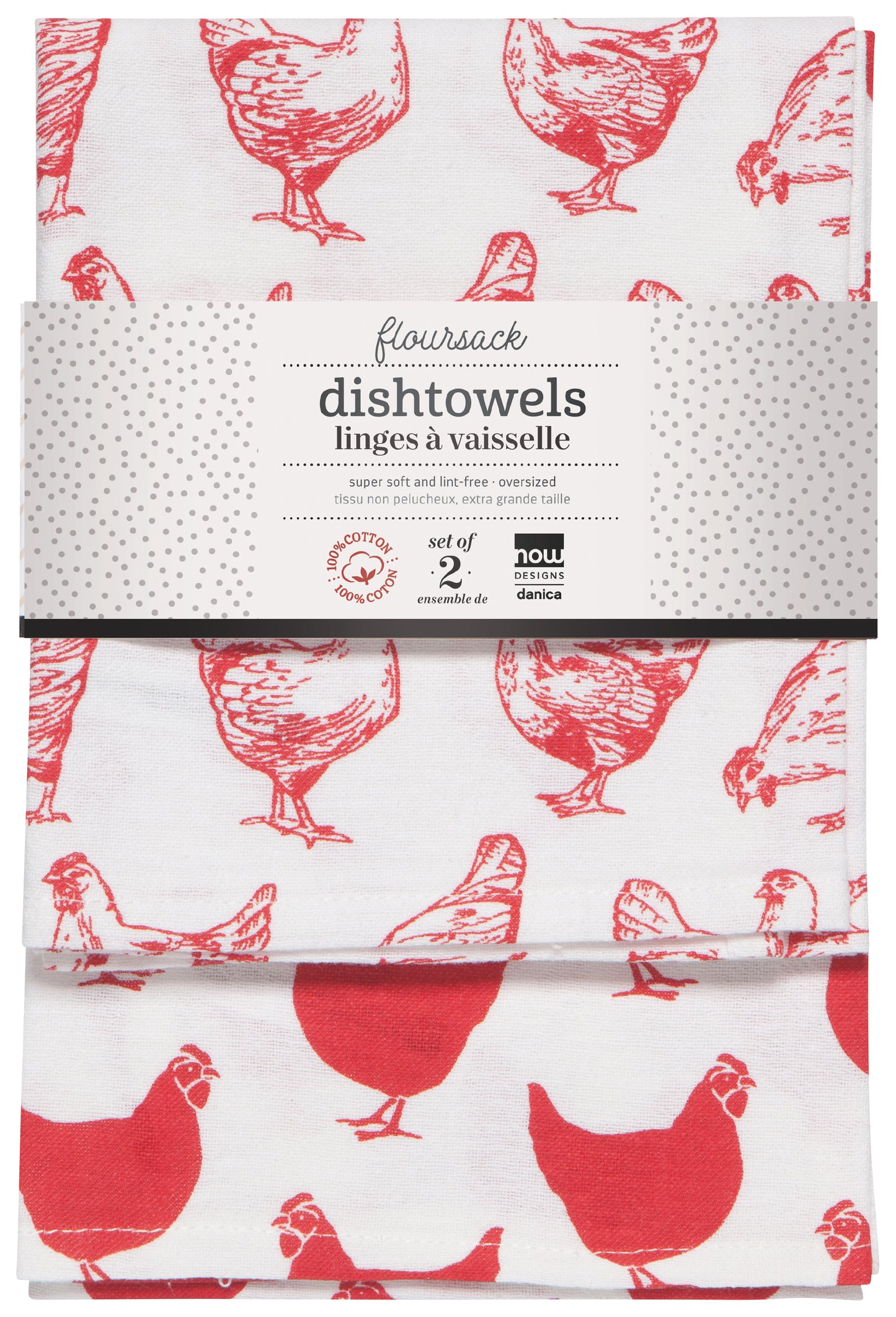 Chicken Floursack Tea Towel Set