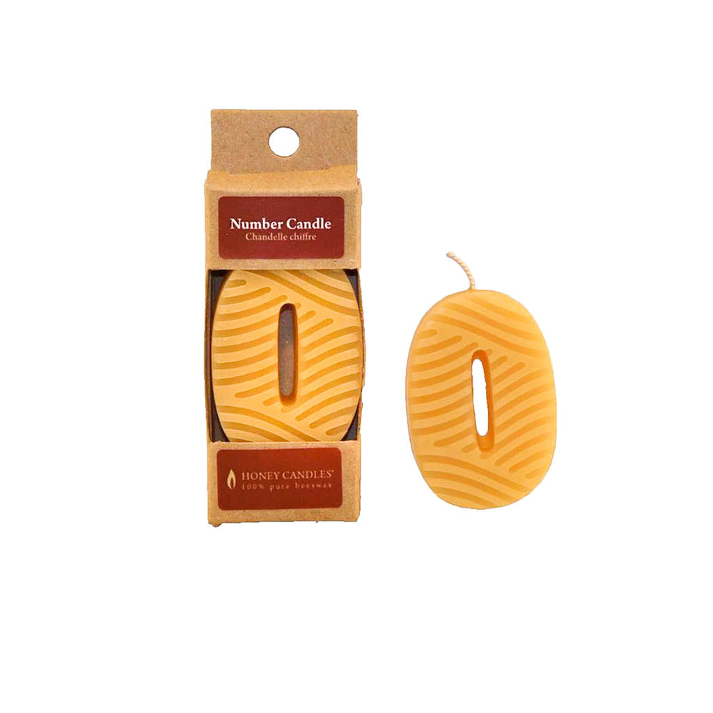 Beeswax Number Candles