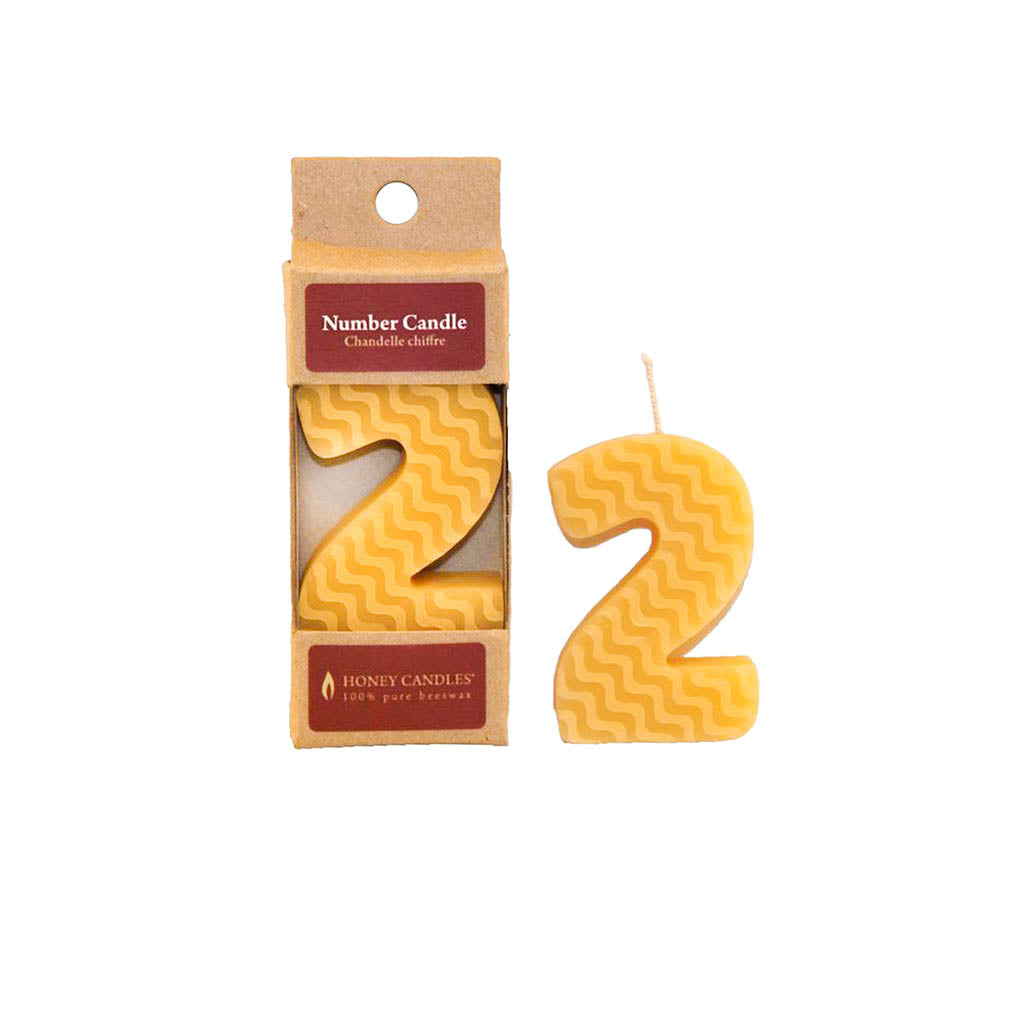 Beeswax Number Candles