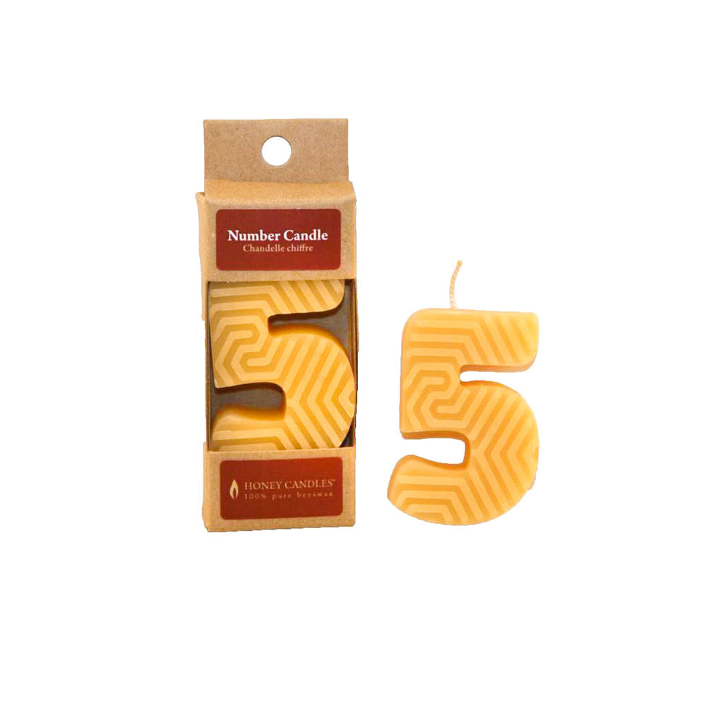 Beeswax Number Candles