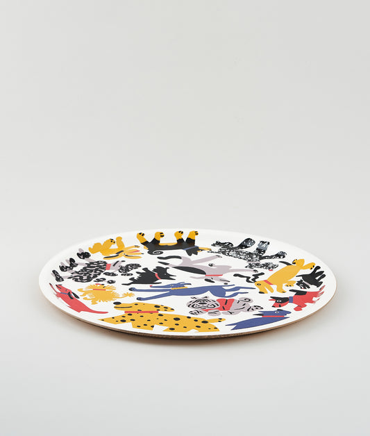 Dogs Round Art Tray