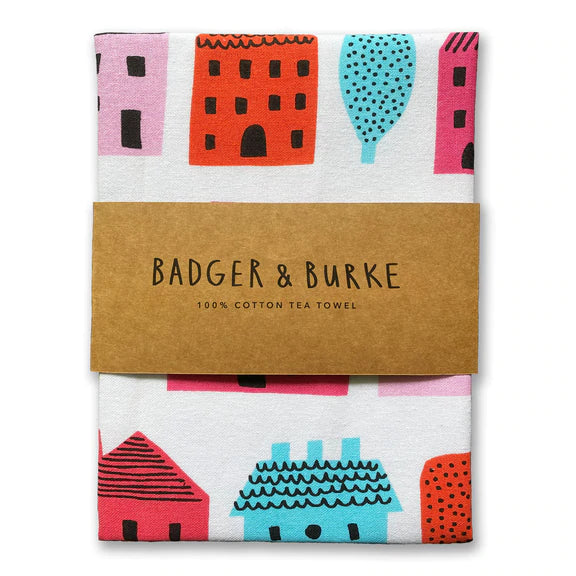 Houses Tea Towel