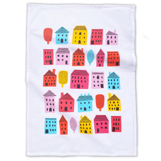 Houses Tea Towel