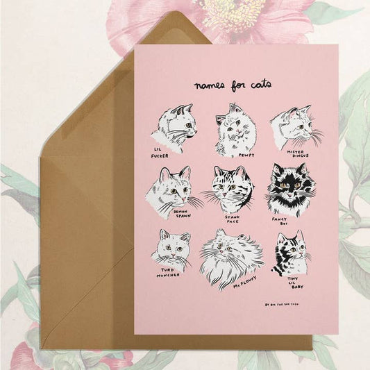 Names For Cats Card