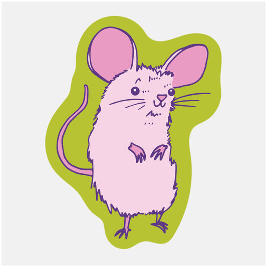 Flower Mouse Sticker