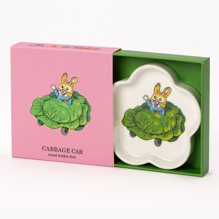 Magpie X Richard Scarry Cabbage Car Flower Trinket Dish