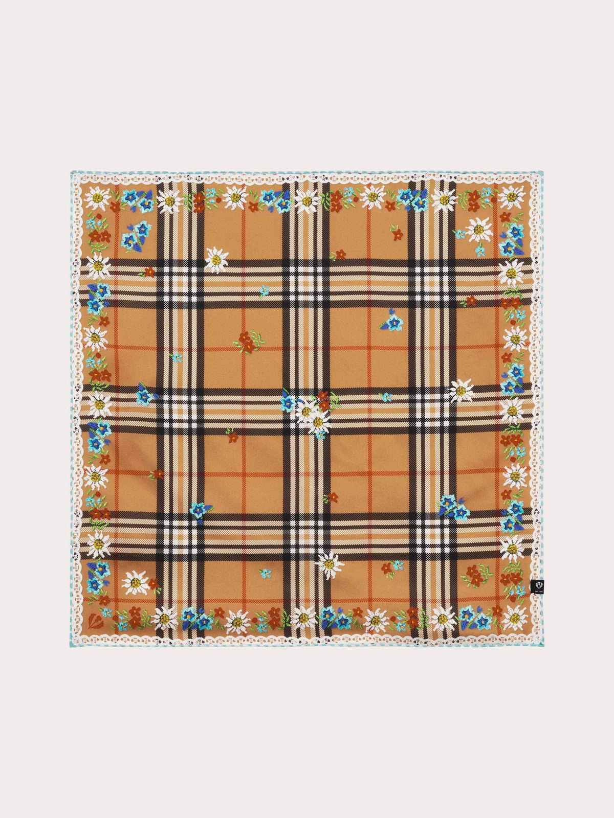 Silk Bandana Plaid Floral