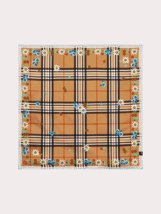 Silk Bandana Plaid Floral