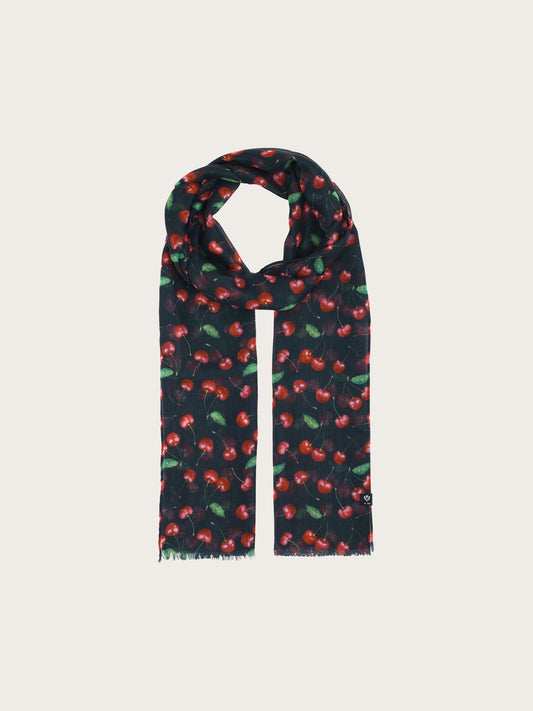 Cherry Scarf Black