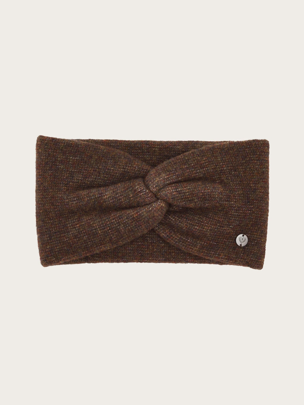 Wide Knit Headband Brown