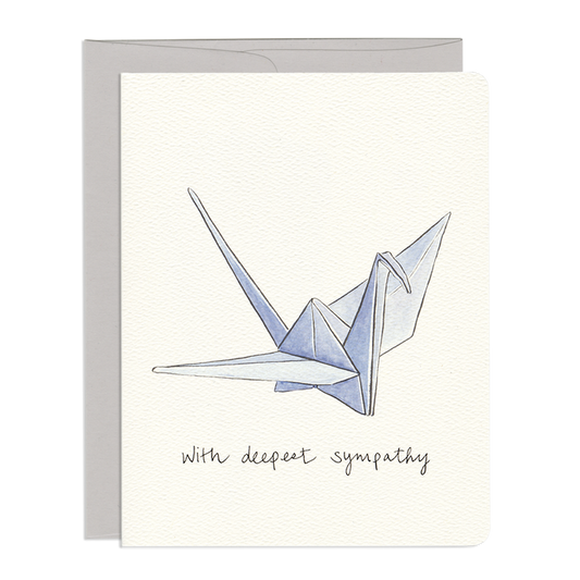 Paper Crane Sympathy Card