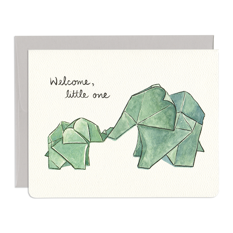 Origami Elephants Card