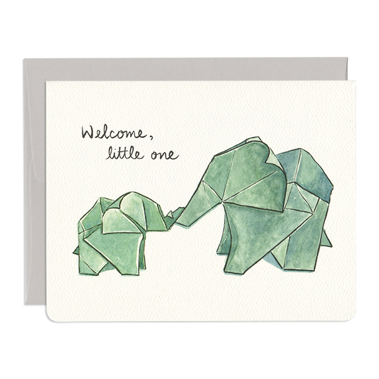 Origami Elephants Card