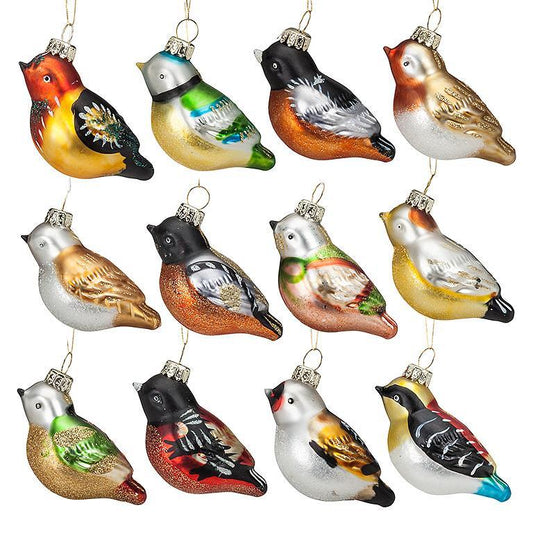 Glass Songbird Ornaments (Assorted)