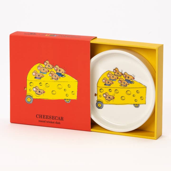 Magpie X Richard Scarry Cheese Car Round Trinket Dish