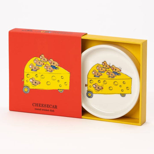 Magpie X Richard Scarry Cheese Car Round Trinket Dish