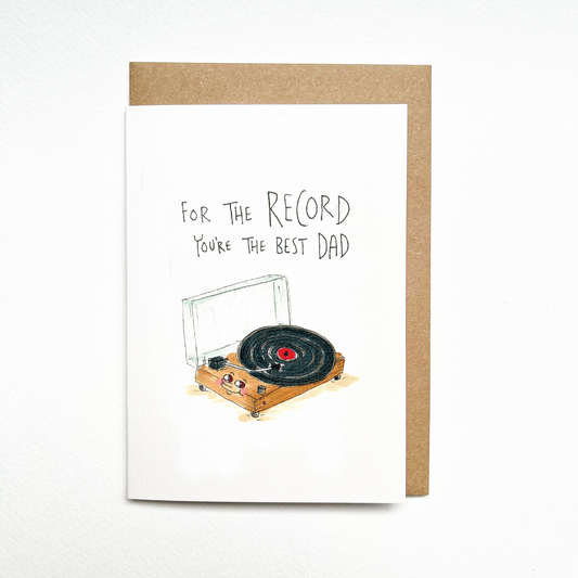 For The Record You're The Best Dad Card
