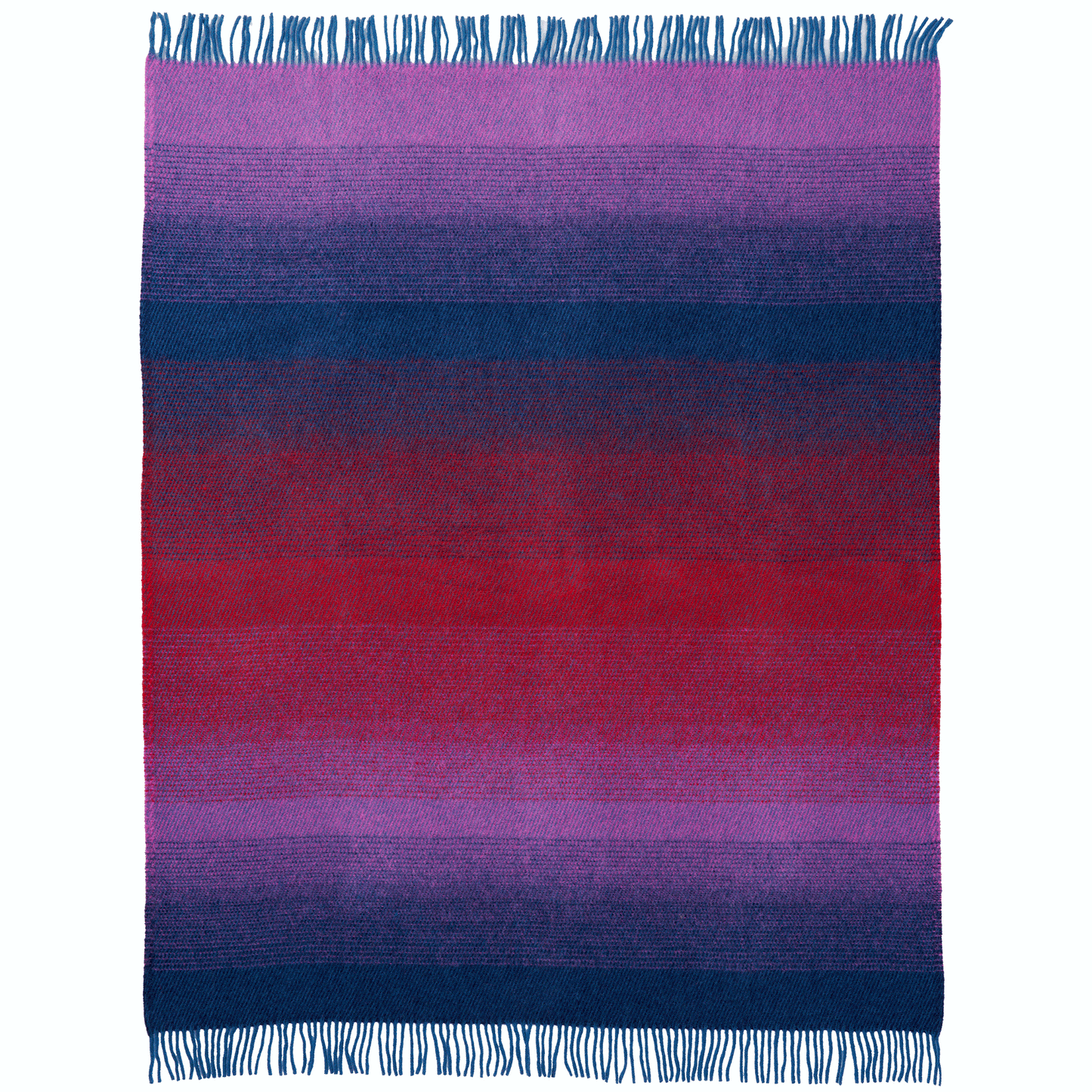 Aurora Purple Blue Lambswool Throw