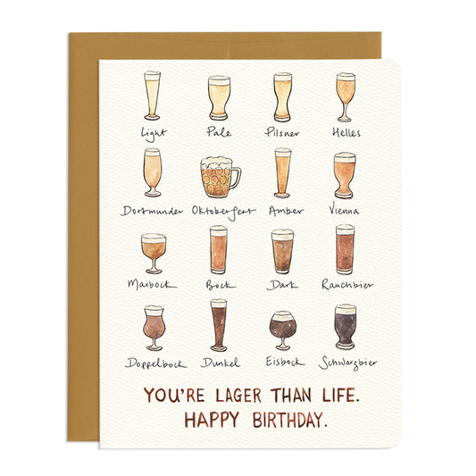 Lager Birthday Card