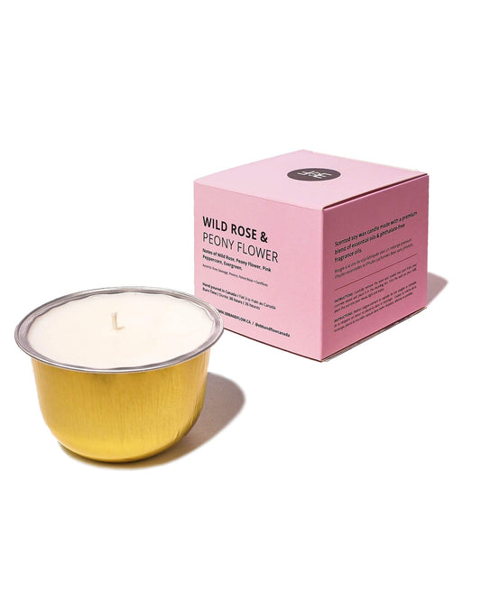 Wild Rose & Peony Flower Candle Refill