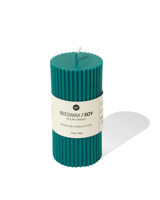 Jade Beeswax & Soy Pillar Candle