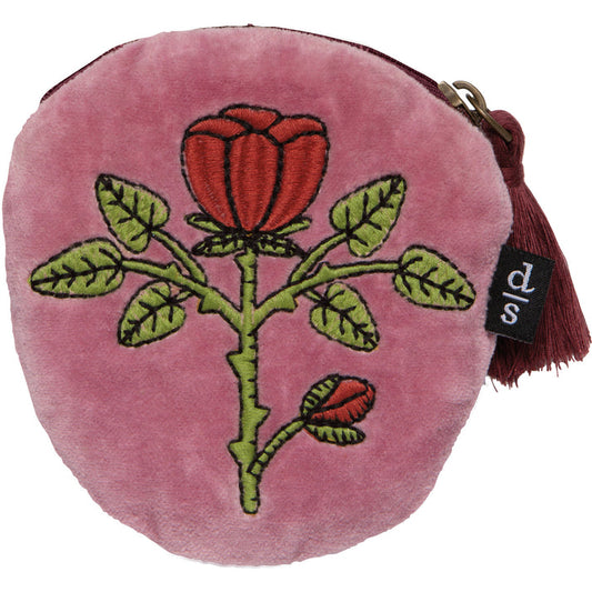 Rose Briar Embroidered Coin Purse