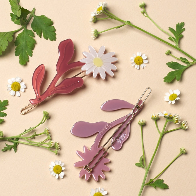 Marguerite Daisy Barrette Set