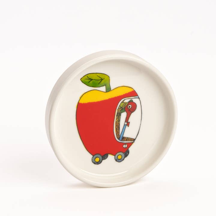 Magpie X Richard Scarry Applecar Round Trinket Dish