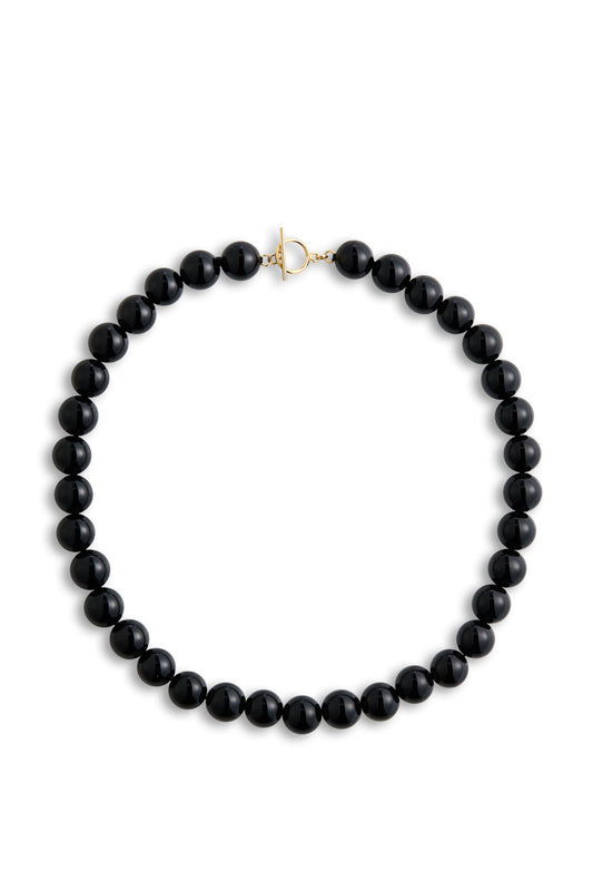 Grande Boule Black Tourmaline Necklace