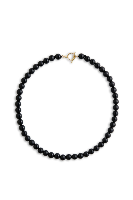 Classic Boule Black Tourmaline Necklace