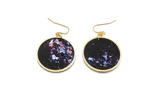 Concrete Framed Large Drop Earrings