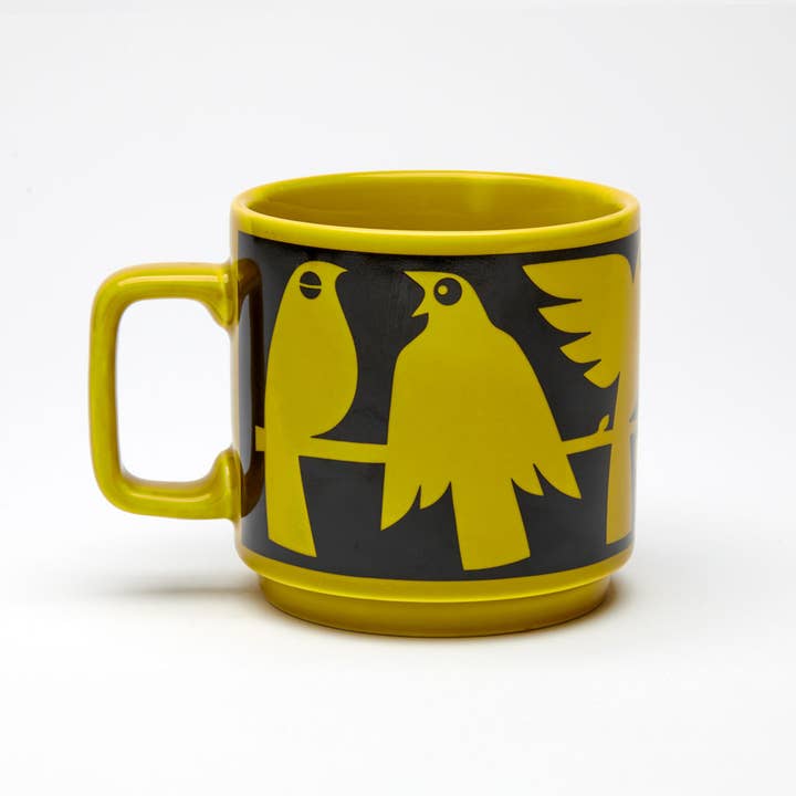 Magpie X Hornsea Birds Chartreuse Mug