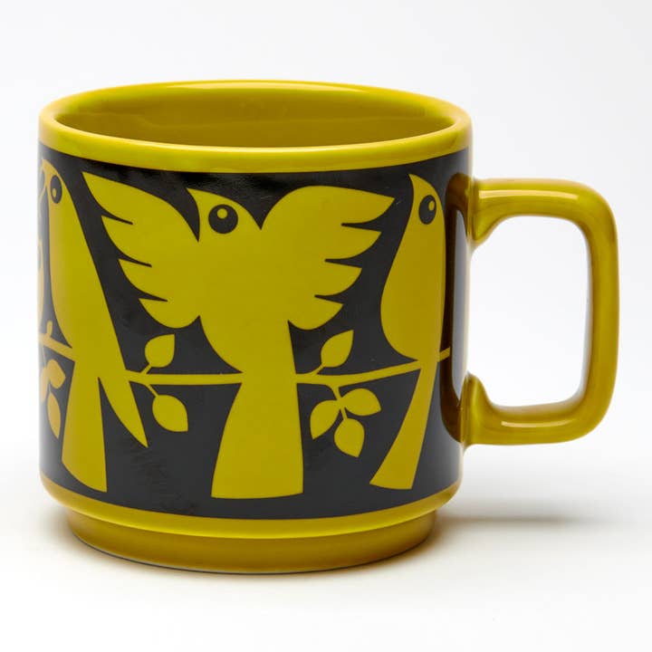 Magpie X Hornsea Birds Chartreuse Mug