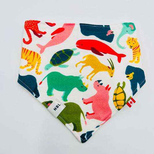 Colourful Animals Bandana Bib