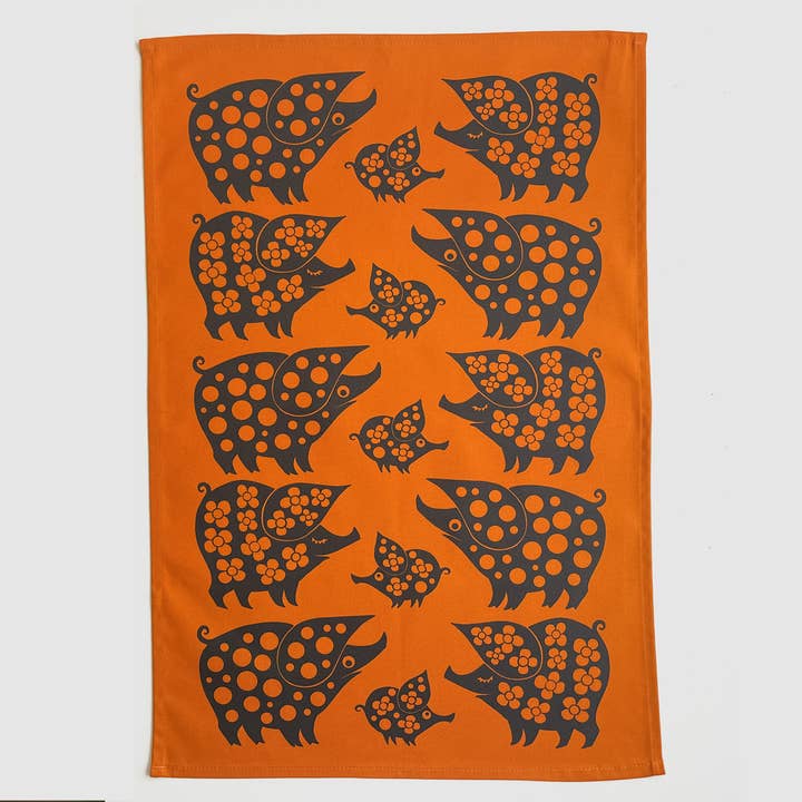 Magpie X Hornsea Piggie Tea Towel