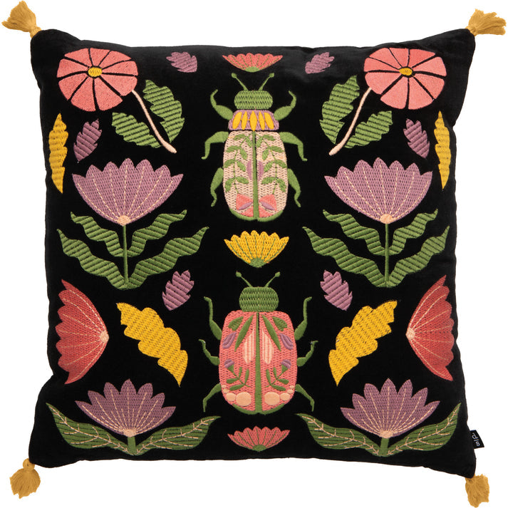 Amulet Embroidered Throw Pillow