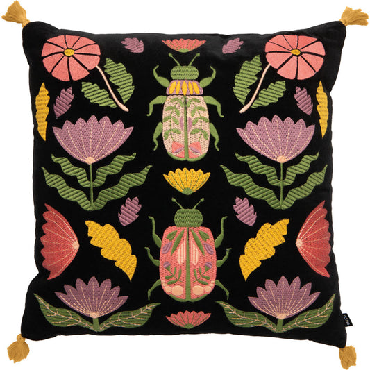 Amulet Embroidered Throw Pillow