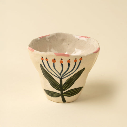Flora Pottery Cup, Lotus