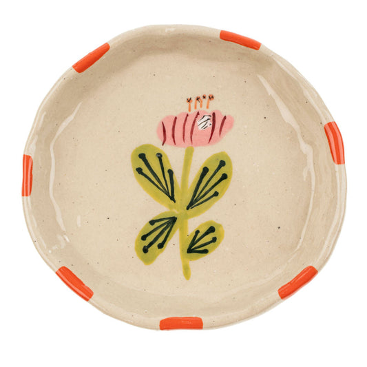 Flora Pottery Mini Dish, Poppy