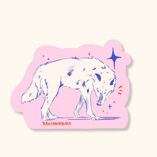 Prowling Wolf Sticker