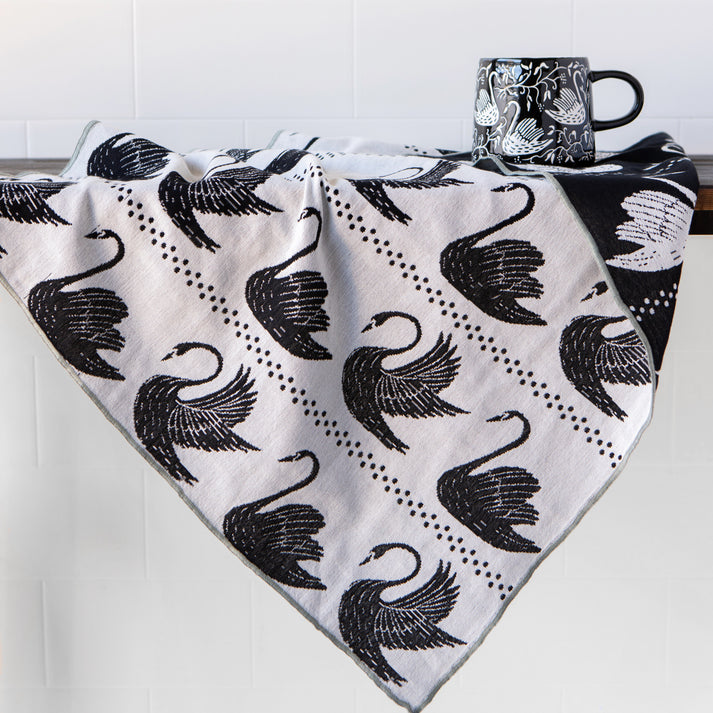 Swan Song Double Cloth Tea Towel
