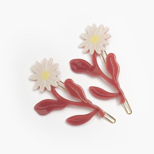 Marguerite Daisy Barrette Set