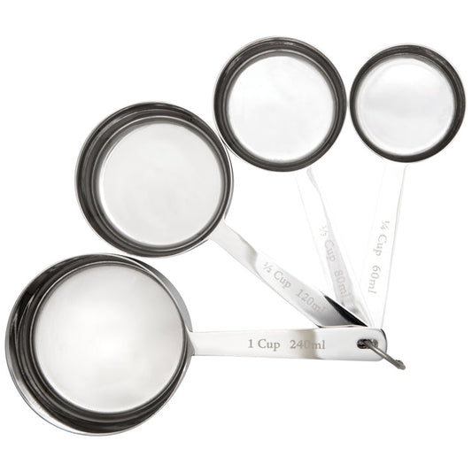 Stainless Steel Measuring Cups Flat