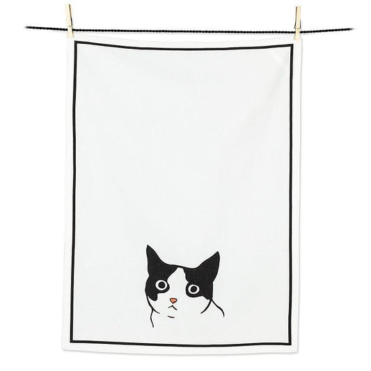 Peering Cat Tea Towel