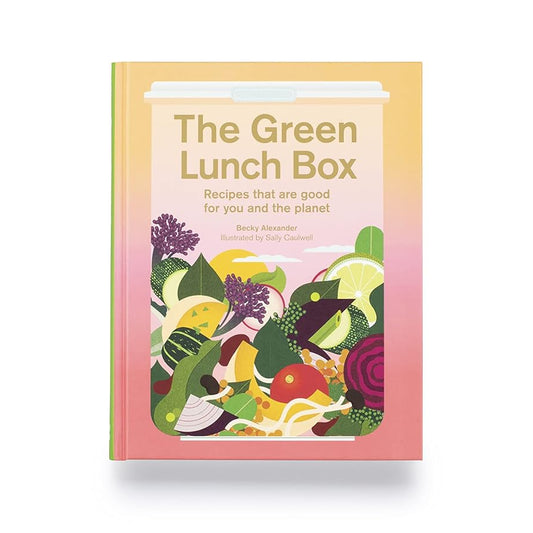 Book titled 'The Green Lunch Box' with a colorful cover on a white background