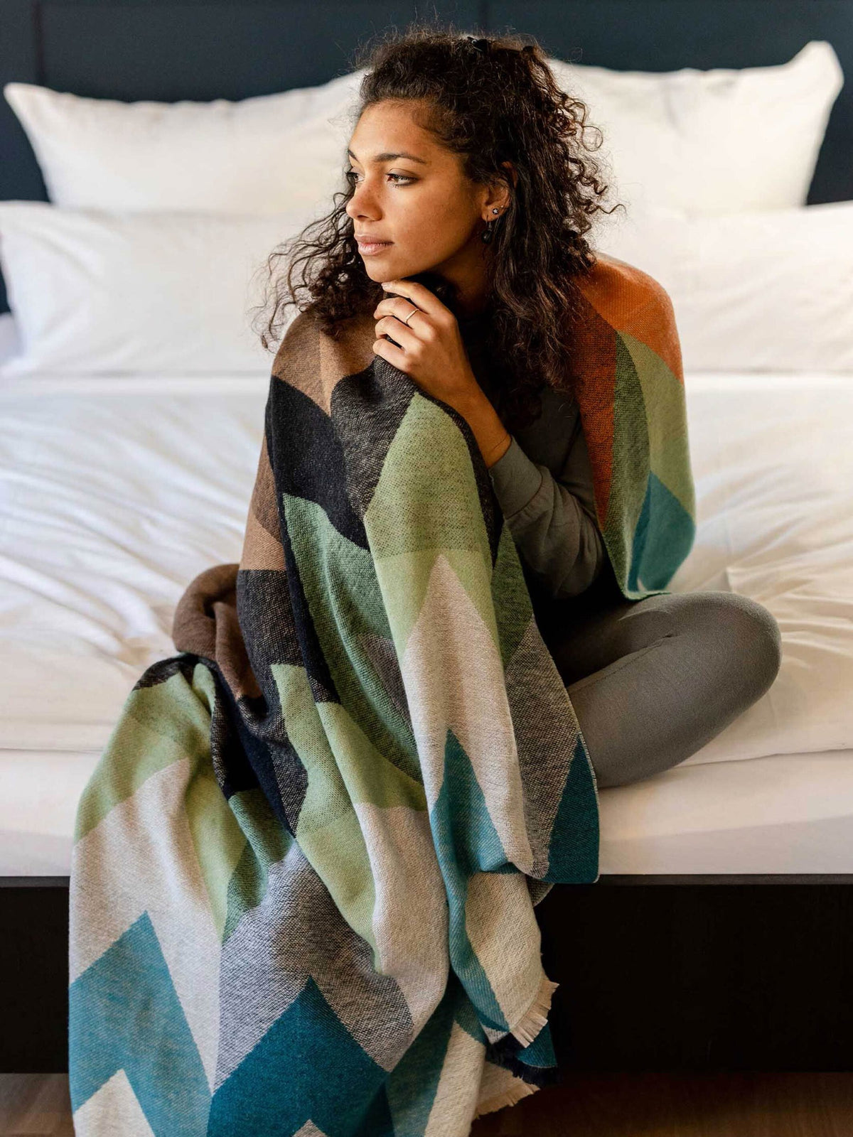 Blanket ZigZag Petrol